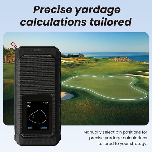 Magnetic Golf GPS Speaker Work with Dprofy App, 2.8" Touchscreen Display, Visual & Audible Distances, IPX6 Waterproof, 15+ Hour Battery, Adjustable Screen Color, Hazard Detection in Saudi Arabia