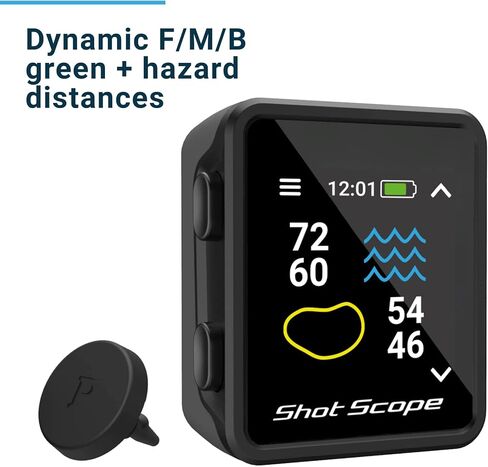 Shot Scope H4 GPS Handheld with Shot Tracking - F/M/B Green and Hazard Distances - 36,000+ pre-Loaded Courses - 100+ Statistics Including Strokes Gained - No subscriptions in Saudi Arabia
