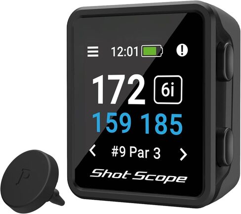 Shot Scope H4 GPS Handheld with Shot Tracking - F/M/B Green and Hazard Distances - 36,000+ pre-Loaded Courses - 100+ Statistics Including Strokes Gained - No subscriptions in Saudi Arabia