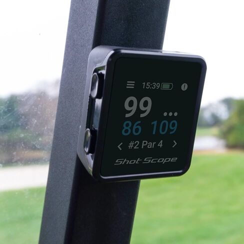 Shot Scope H4 GPS Handheld with Shot Tracking - F/M/B Green and Hazard Distances - 36,000+ pre-Loaded Courses - 100+ Statistics Including Strokes Gained - No subscriptions in Saudi Arabia