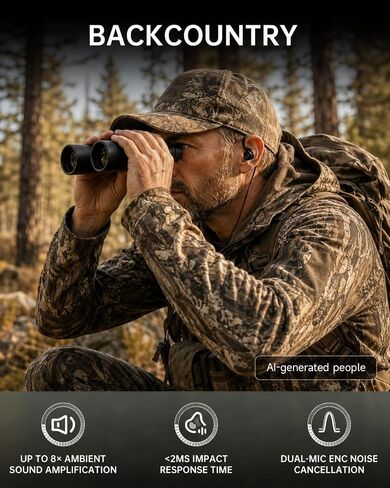 syndesmos Shooting Ear Protection, Bluetooth Hearing Protection for Shooters, 26 dB Noise Reduction Electronic Shooting Ear Buds, Ear Protection for Range, Hearing Protection, Black-Green | ANSI-Certified, 8X Sound Amplification, <2ms Response, Bluetooth  in Saudi Arabia