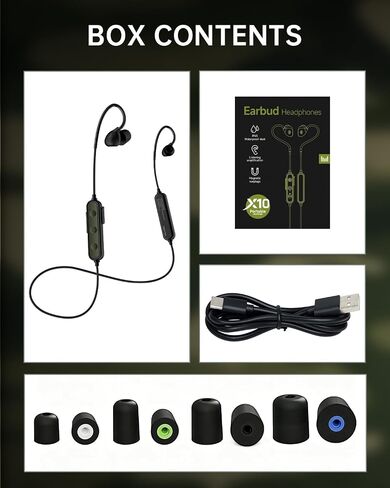 syndesmos Shooting Ear Protection, Bluetooth Hearing Protection for Shooters, 26 dB Noise Reduction Electronic Shooting Ear Buds, Ear Protection for Range, Hearing Protection, Black-Green | ANSI-Certified, 8X Sound Amplification, <2ms Response, Bluetooth  in Saudi Arabia
