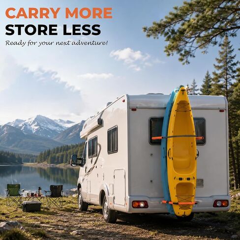 300 LBS RV Kayak Rack, Vertical 2" Hitch Mount for 2 Kayaks or SUPs Up to 12 FT | Thick Alloy Steel Rust-Proof Foldable Carrier with Reinforced Anti-Bend Base for Truck, SUV in Saudi Arabia