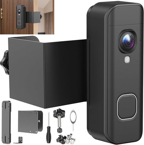 Anti-Theft Doorbell Mount Compatible with Blink Newest 2026 Battery Doorbell 2K+, No Drill Doorbell Camera Mount, Wireless Video Doorbell Mounting Bracket for Apartment Rental, Not for Security Door in Saudi Arabia