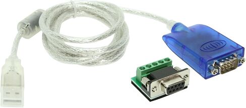RS485 to USB Adapter with LED Indicators, FTDI Chipset, Terminal Board, ESD Protection, Supports Windows 11, Linux, MacOS X, RS422 to USB Compatible, 5ft Cable in Saudi Arabia