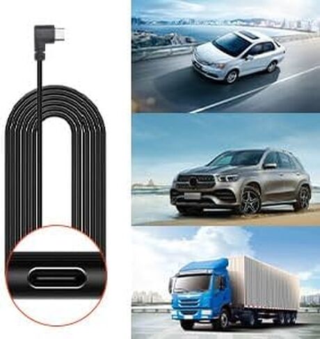 REDTIGER F7N Dash Cam Hardwire Kit USB C Port, Dashboard Camera Car Charger Cable Kit 12V- 24V to 5V w/Fuse Kit, Low Voltage Protection for Dash Cam Double-4 Fuses in Kuwait