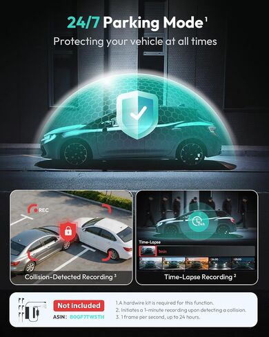 BOTSLAB G300H Plus 4K STARVIS 2 Dual Dash Cam Front and Rear[2026 Upgraded] | 64GB Card Included, WDR Night Vision, Voice Control, 5.8GHz WiFi, GPS, App, 24H Parking Mode, Supercapacitor, Loop Recording in Saudi Arabia