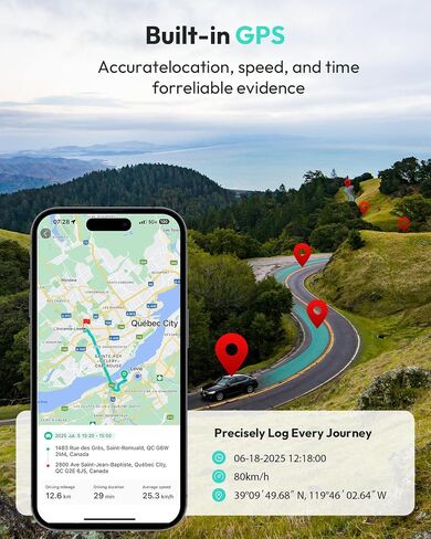 BOTSLAB G300H Plus 4K STARVIS 2 Dual Dash Cam Front and Rear[2026 Upgraded] | 64GB Card Included, WDR Night Vision, Voice Control, 5.8GHz WiFi, GPS, App, 24H Parking Mode, Supercapacitor, Loop Recording in Saudi Arabia