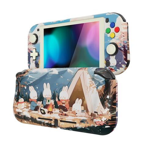 PlayVital ZealProtect Protective Case for Nintendo Switch Lite, Hard Shell Ergonomic Grip Cover for Nintendo Switch Lite w/Screen Protector & Thumb Grip Caps & Button Caps - Classics NES Style in Saudi Arabia