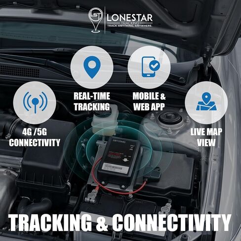Lonestar GB130 Wired GPS Tracker for Vehicles, 4G/5G Cat M1 Hidden Unit | Hidden GPS tracker for vehicles and equipment with real-time location updates, anti-theft monitoring, subscription required. in Saudi Arabia