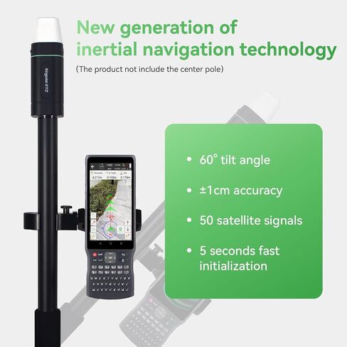 RTK GNSS Survey Equipment with Network RTK Rover, Handheld Controller and Survey Software, GNSS RTK GPS with 60° Tilt and Built-in IMU, for Construction and Geodetic or Land Survey Layout Planning in Saudi Arabia