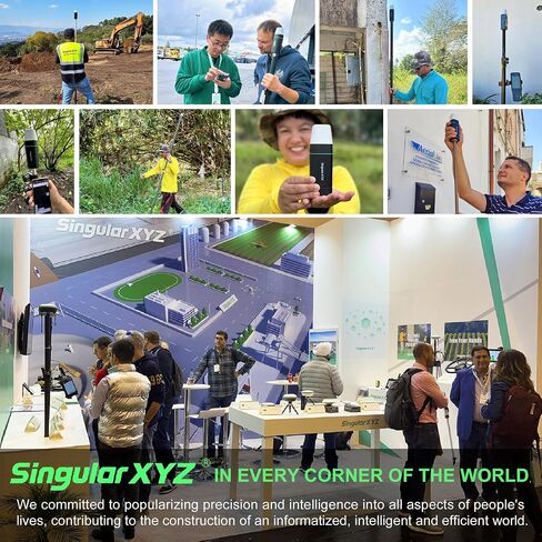 RTK GNSS Survey Equipment with Network RTK Rover, Handheld Controller and Survey Software, GNSS RTK GPS with 60° Tilt and Built-in IMU, for Construction and Geodetic or Land Survey Layout Planning in Saudi Arabia