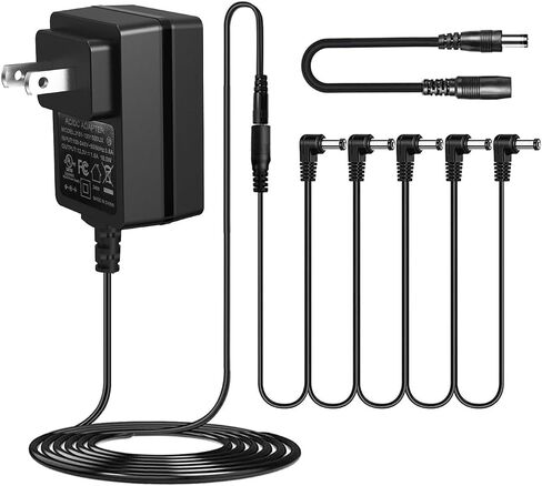 JOYO DC 9V 500mA Guitar Pedal Power Supply محول AC الجدار مهايئ شاحن بقعة واحدة 5.5mmX2.1mm متوافق مع معظم الدواسات ذات التأثير (نصيحة سلبية) in Saudi Arabia