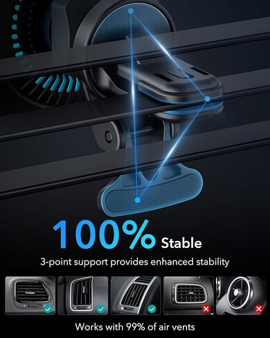 ESR for MagSafe Car Mount Charger with CryoBoost Cooling for iPhone 17-12 | Phone Cooling Magnetic Wireless Car Charger, Air Vent & Dashboard Fast Charging Car Phone Holder, Compatible with S26/S25 in Saudi Arabia
