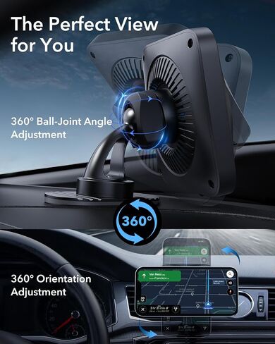 ESR for MagSafe Car Mount Charger with CryoBoost Cooling for iPhone 17-12 | Phone Cooling Magnetic Wireless Car Charger, Air Vent & Dashboard Fast Charging Car Phone Holder, Compatible with S26/S25 in Saudi Arabia