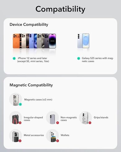 ESR for MagSafe Car Mount Charger with CryoBoost Cooling for iPhone 17-12 | Phone Cooling Magnetic Wireless Car Charger, Air Vent & Dashboard Fast Charging Car Phone Holder, Compatible with S26/S25 in Saudi Arabia