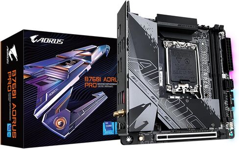 GIGABYTE B760I AORUS PRO (LGA 1700/ B760/ Mini-ITX/ DDR5/ Dual M.2/ PCIe 4.0/ USB 3.2 Gen2X2 Type-C/WiFi 6E/ Intel 2.5GbE LAN/Q-Flash Plus/Motherboard) in Kuwait