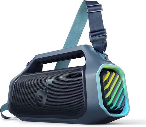 Soundcore Boom 2 Plus Portable Speaker By Anker, 140W, 2+2 Channel Audio | IPX7 Waterproof, BassUp 2.0, 20H playtime, fast charge, RGB lights, power bank, Bluetooth 6.0, camping & beach use in Kuwait