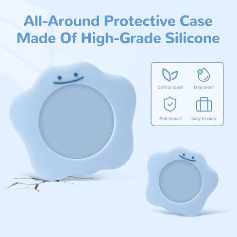 Silicone Protective Case Compatible with Pokemon GO Plus + 2023 with Wrist Strap and Carabiner Clip, Soft Silicone Cover Case for Poke GO Plus - LSRNG in Saudi Arabia