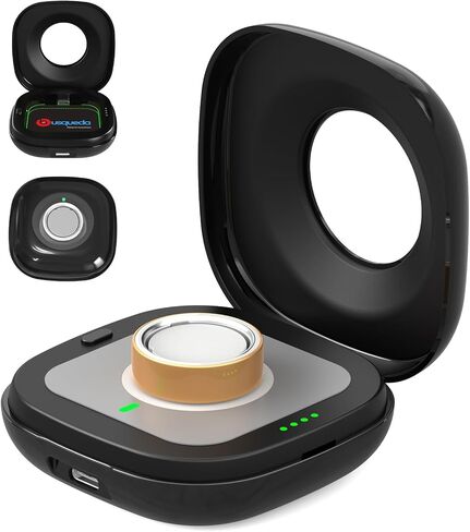 Portable Charging Case for Oura Ring 4, 2000mAh Extend 50-Day Runtime | 10 Ring Charges, Convert Original Charger to Wireless Travel Charging Case Fits Sizes 4-15, White, DOCK INSERT NOT INCLUDED in Saudi Arabia