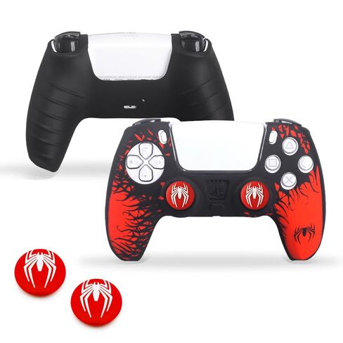 Pink PS5 Controller Skin, Peziang Ergonomic Anti-Slip Soft Ultra-Thin Silicone Protective Cover Gamepad Case for Play Station 5 DualSense Wireless Controller with 2 Cute Thumb Grip Caps in Saudi Arabia