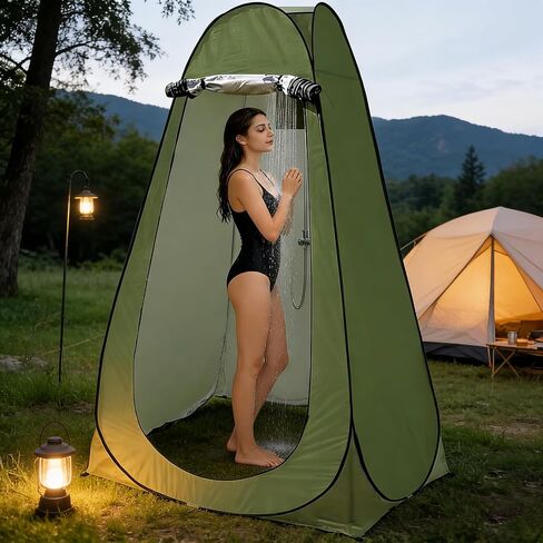 Privacy Shower Tent, 47.2" Wx74.8 H Pop up Portable Camping Tent | Waterproof Outdoor Toilet Changing Dressing Room, with Carry Bag, for Hiking, Camping, Fishing, Beach in Saudi Arabia