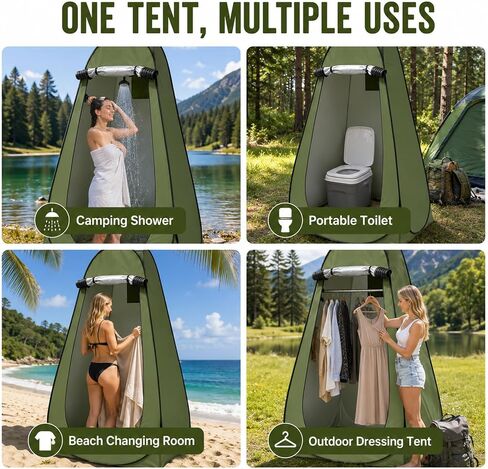 Privacy Shower Tent, 47.2" Wx74.8 H Pop up Portable Camping Tent | Waterproof Outdoor Toilet Changing Dressing Room, with Carry Bag, for Hiking, Camping, Fishing, Beach in Saudi Arabia