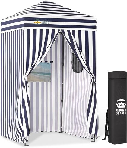CROWN SHADES 4x4 Pop Up Changing Tent, Portable Changing Room, Black/White | Instant Privacy Tent, Patented One-Push CenterLok, 300D Water Resistant Fabric. Ideal for Camping, Beach, Pool, Vendor Booth in Saudi Arabia