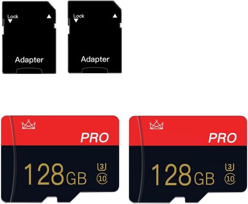 2 Pack Micro sd Card 128GB Class 10 with Adapter High Speed Memory Card for Tablet, Drone in Saudi Arabia