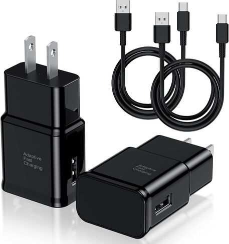 Type C Charger Fast Charging, 2 Pack USB C Android Phone Charger&6ft Cables | Wall Charger Blocks & 2x 6ft USB-C cables for Samsung Galaxy S8/S9/S10 Plus/S10e/S20/S21 Ultra/Plus, Note 8/9/10, Pixel 3 in Saudi Arabia