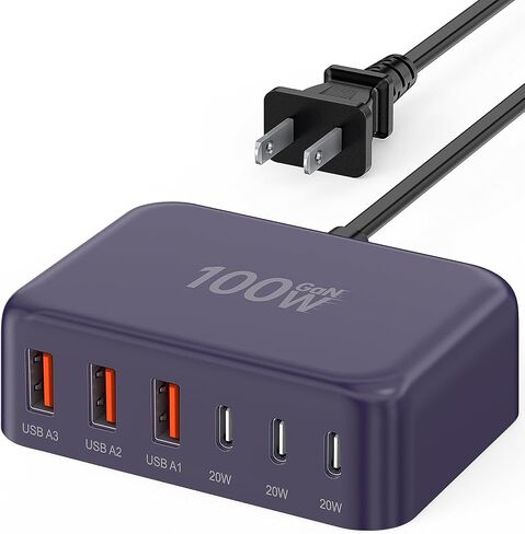 USB C Fast Charger Block, 150W Max 6-Port USB Charging Station Hub Cube | PD65W USB Power Strip for iPad,iPhone 16/15/14,Steam Deck,MacBook Pro/Air, 3 USB-C & 3 USB-A Desktop Charger for Home Office in Saudi Arabia