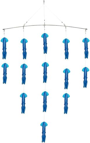 VIKETECH 36’’ Offshore UV Squid Fishing Dredge Teaser for Marlin Tuna Mahi | stainless spreader bar, 5 drops with 14 UV squids, 400lb mono, saltwater trolling, sailfish attractor,mesh bag in Saudi Arabia