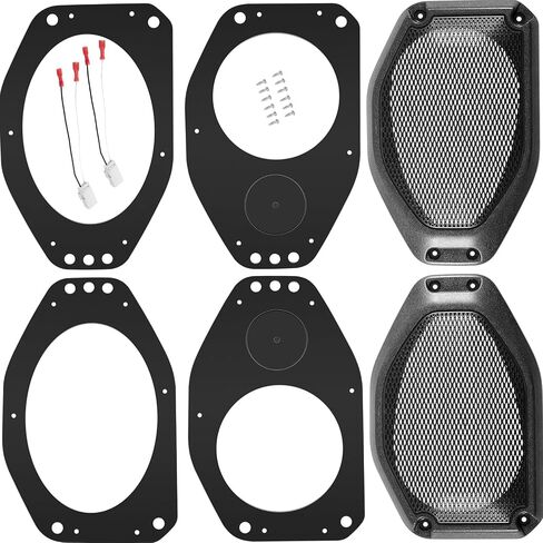for Jeep 6.5" / 6" x 9" Sound Bar Speaker Pod Adapters w/ Tweeter Adapters | Fit Gladiator JT 2020-2023 and Wrangler JL JLU 2018-2023 in Saudi Arabia