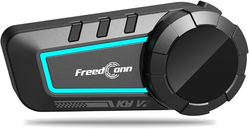 FreedConn KY V2 Motorcycle Helmet Bluetooth 6.0 Headset for Riders, 1 Pack | Dual-Channel Mix, Music Sharing, 500m 2-Way Helmet Intercom, Smart Noise Cancelling, Voice Assistant & Dual Phone Connection in Saudi Arabia