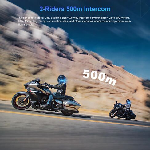 FreedConn KY V2 Motorcycle Helmet Bluetooth 6.0 Headset for Riders, 1 Pack | Dual-Channel Mix, Music Sharing, 500m 2-Way Helmet Intercom, Smart Noise Cancelling, Voice Assistant & Dual Phone Connection in Saudi Arabia