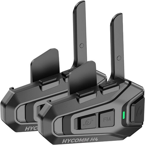 H4 Motorcycle Bluetooth Headset, 4-Rider Helmet Intercom | Dual-Chip Audio Multitasking, 1.2 Mile Range, 35H Battery, 3-Layer Noise Cancellation, IP67 Waterproof, 2 Pack in Saudi Arabia