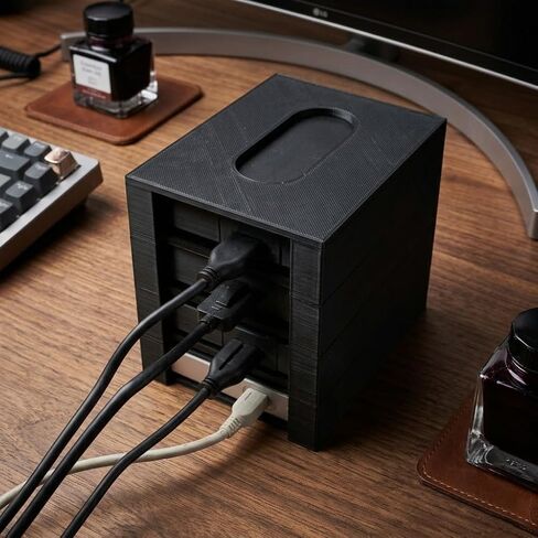 Modular External Hard Drive Holder – Stackable Tower Stand for 2.5" & 3.5" HDD/SSD, Independent Slots, Cable-Management Friendly in Saudi Arabia