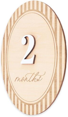 Baby Monthly Milestone Set, 1–12 Month Photo Markers, Newborn Photography Props, Growth Memory Cards, Nursery Decor (D38) in Saudi Arabia