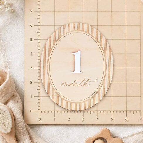 Baby Monthly Milestone Set, 1–12 Month Photo Markers, Newborn Photography Props, Growth Memory Cards, Nursery Decor (D38) in Saudi Arabia