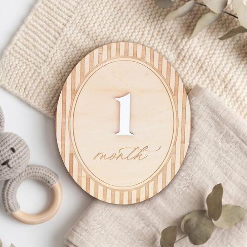Baby Monthly Milestone Set, 1–12 Month Photo Markers, Newborn Photography Props, Growth Memory Cards, Nursery Decor (D38) in Saudi Arabia