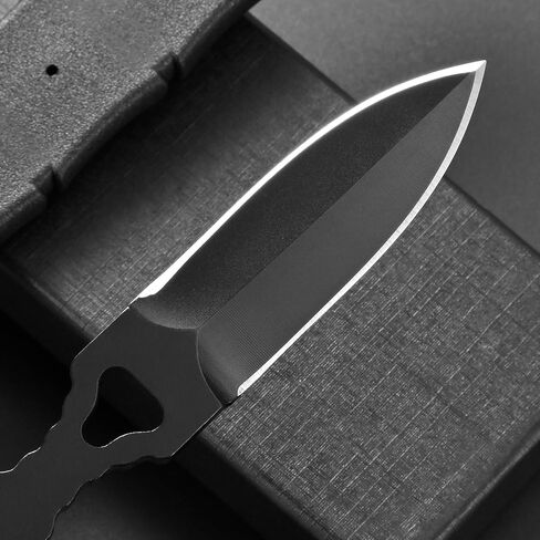Gtkii GTK397 Cool Fixed Knife D2 Steel Blade Stainless Steel Handle EDC Tool Knifes for Outdoor Camping Adventure Survival(B) in Kuwait