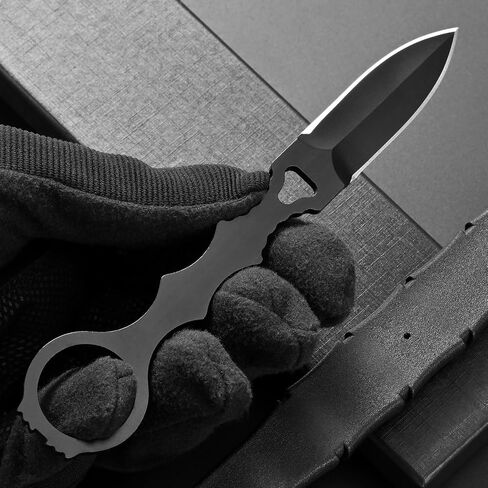Gtkii GTK397 Cool Fixed Knife D2 Steel Blade Stainless Steel Handle EDC Tool Knifes for Outdoor Camping Adventure Survival(B) in Kuwait