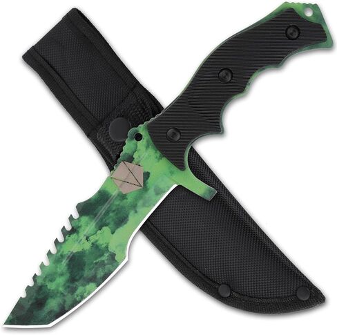 REAT Fixed Blade Knife with Sheath, 4.1" 440C Steel Blade with Full Tang Design,Ergonomic ABS Plastic Handle, EDC Sharp Hunting Knife,Tactical Knife for Camping,Survival,Bushcraft,Hiking in Saudi Arabia