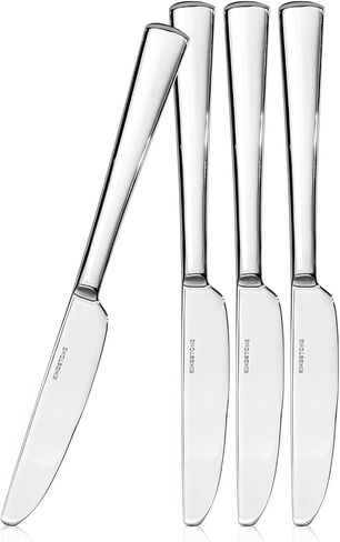 4 Piece Dinner Knives Set, Stainless Steel Knives | 9.13 Inch, Mirror Polished Blade, Sturdy, Dishwasher Safe, for Home, Restaurants, Weddings & Gift in Saudi Arabia