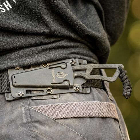 Gerber Gear Ghostrike Fixed 3.3" Blade Knife - 420HC Stainless Steel with Black Ceramic Coating, Diamond-Texture Grip, EDC, Modular Sheath, Made in USA in Saudi Arabia