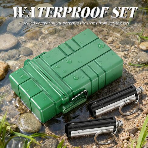 x-lighter Waterproof Case with 2pcs Permanent Match for Outdoor Camping | cigarette case, cigarette holder case, 20pcs cigarette holder case, Cigarette Case 100s King Size, Smoking Accessories in Kuwait