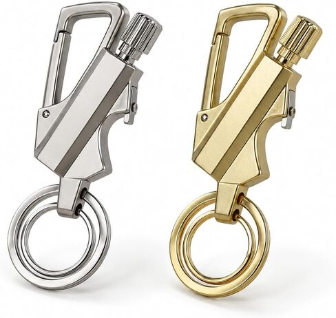 2 Pack Permanent Match Infinity Lighter, Reusable Metal Match Fire Starter Keychain with Bottle Opener, Strike Ignition EDC Survival Tool for Camping, Hiking & Emergency Use, Gift for Man in Saudi Arabia