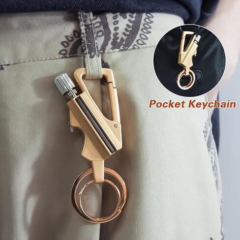 2 Pack Permanent Match Infinity Lighter, Reusable Metal Match Fire Starter Keychain with Bottle Opener, Strike Ignition EDC Survival Tool for Camping, Hiking & Emergency Use, Gift for Man in Saudi Arabia