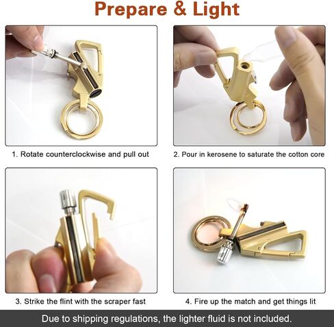 2 Pack Permanent Match Infinity Lighter, Reusable Metal Match Fire Starter Keychain with Bottle Opener, Strike Ignition EDC Survival Tool for Camping, Hiking & Emergency Use, Gift for Man in Saudi Arabia
