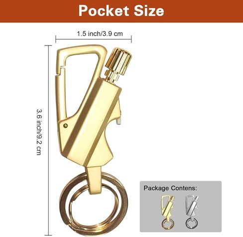 2 Pack Permanent Match Infinity Lighter, Reusable Metal Match Fire Starter Keychain with Bottle Opener, Strike Ignition EDC Survival Tool for Camping, Hiking & Emergency Use, Gift for Man in Saudi Arabia